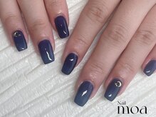 モア(moa)/ネイビー　ワンカラー