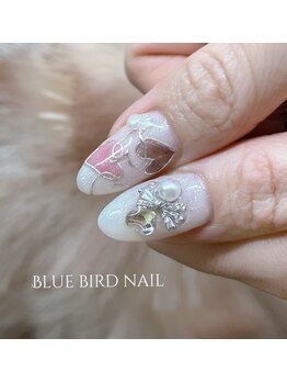 ブルーバードネイル(Blue bird nail)/バレンタインネイル