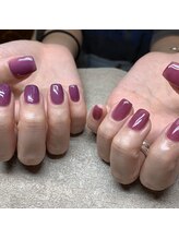 Mネイルアンドカフェ シェレステ/混ぜて作ったおしゃワンカラー！