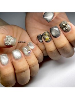 シルバー×ブラックマグネット