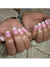 リリフリー(riri Free)/つやつやピンク　フレンチネイル