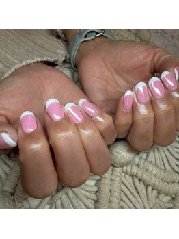 リリフリー(riri Free)/つやつやピンク　フレンチネイル