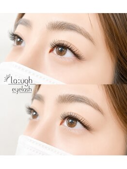 ラフ アイラッシュ 市原店(La:ugh eyelash)の写真/圧倒的持続力×高密度◎【LEDフラットラッシュ】で自まつ毛が少なくてもパッチリ濃厚な目元へ♪