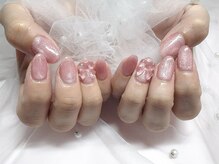 フェリスネイル 池袋店(Feliz Nail)/マグネットワンカラー&リボン