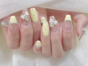 スペラ 大宮店(Spera)/春にぴったりイエロー韓国ネイル