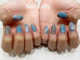 ニュアンス×ジュエリーネイル