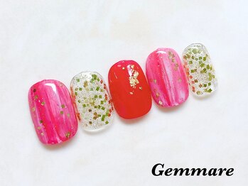 ジェンマーレ 二子玉川店/新年キラキラネイル