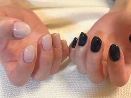 ワンカラーちぐはぐネイル