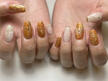 オレンジでキラキラ