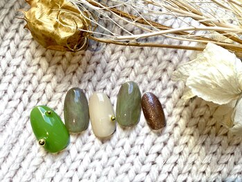 ヴィガー アンド ルックス 白金 目黒(Vigor&Looks)/グリーン モヤモヤネイル