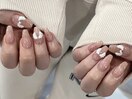 流行りの羽ネイル♪