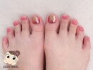 ピンク×ゴールドのFootネイル♪