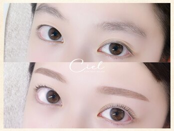シエル 岡山駅前(Ciel)の写真/垢抜けイマドキfaceへ☆まつげ・眉毛の好感度◎【束感似合わせまつげパーマ&美眉アイブロウ¥9800】