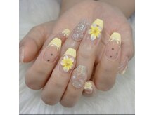 フラワー×イエローネイル