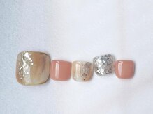 アイネイルズ 梅田店(I nails)/オレンジフットネイル