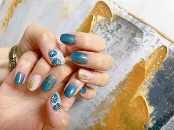 キキネイル 二子玉川(kikinail)/浴衣ネイル/夏ネイル