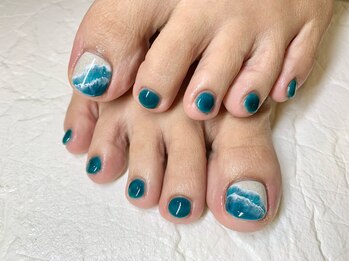 ネイルキュート アンド クールラッシュ 亀有店(nailcute & CoolLash)/砂浜ネイル