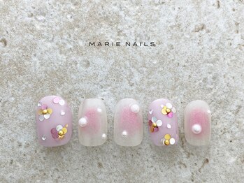 マリーネイルズ 大阪梅田店(MARIE NAILS)/新規8000 0409d ガラス