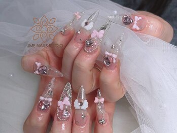 ウメネイルスタジオ(UME NAIL STUDIO)/長さだしやり放題×つけ放題