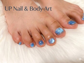 UP Nail & Body Art　ネイル/マグネット/ワンカラー/ブライダルの写真/【オシャレは足元から】夏に向けてバランスを考えた絶妙なデザインをご提案♪サンダル映え、間違いなし◎