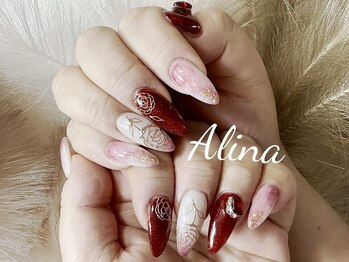 エリナネイルサロン池袋(Alina Nail Salon)/スカルプ長さだし/パーツ追加