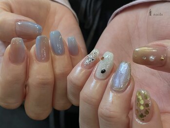個性派パーツアクセサリーネイル