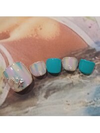 夏リゾートフットネイル