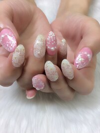 レースお花ペイント♪