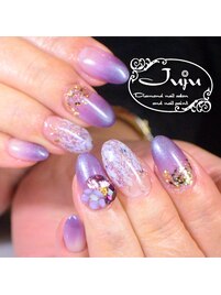 藤の花ネイル　春ネイル