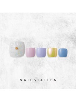 ネイルステーション ルミネ新宿1店(NAIL STATION)/フラワーネイル／パラジェル