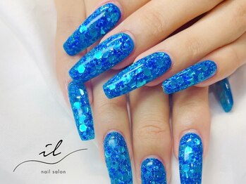 イル 神戸店/ブルーホログラムネイル