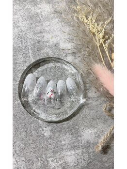 雪だるまネイル