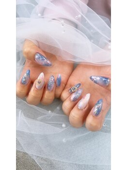 夜桜ネイル♪お持ち込みデザイン