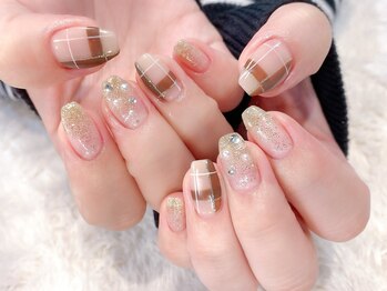 ラルネイル 大宮(Lull. nail)/#チェック柄#秋冬#スクエア
