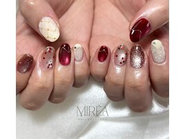 バレンタインネイル