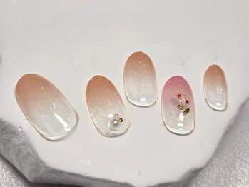 オープンセサミ ネイルアンドアイラッシュ 荻窪店/【定額】春色フラワーネイル