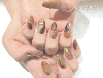 ネイルサロン マリキータ(MARIQUITA)/ニュアンスべっ甲ネイル