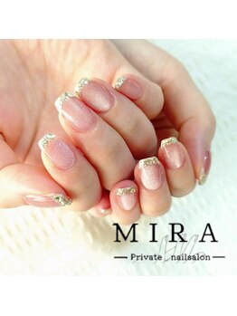 ガラスフレンチネイル