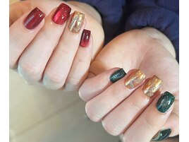 クリスマス/冬ネイル/ツイード