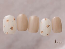 ガーリーシンプルラメベージュ