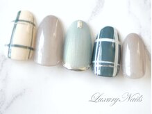 ラグジュアリーネイルズ カワグチ(Luxury Nails Kawaguchi)/チェック柄アート*