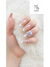 ホワイトベース(White base)/フラワーネイル