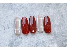 アトリエ ハルミナ(atelier harumina)/ニュアンスチェック/ボルドー