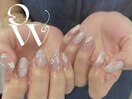 ブルーレース×小花×マグネット