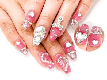 ネイルコレクション ピンク(Nail Collection Pink)/スカルプ放題★くり抜きハート