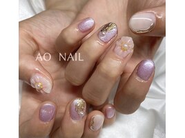 ぷっくりフラワーネイル