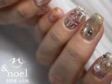 ノエル(Noel)/ツイード柄ニット冬ネイル