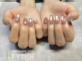 ネイルアイラッシュサロン ベティッシュ 桜木町店(Nail Eyelash Salon BETTISH)/マグネットネイル+長さ出し