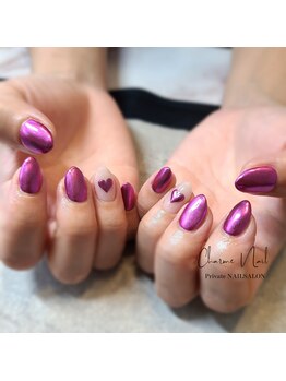 ミラーピンクネイル