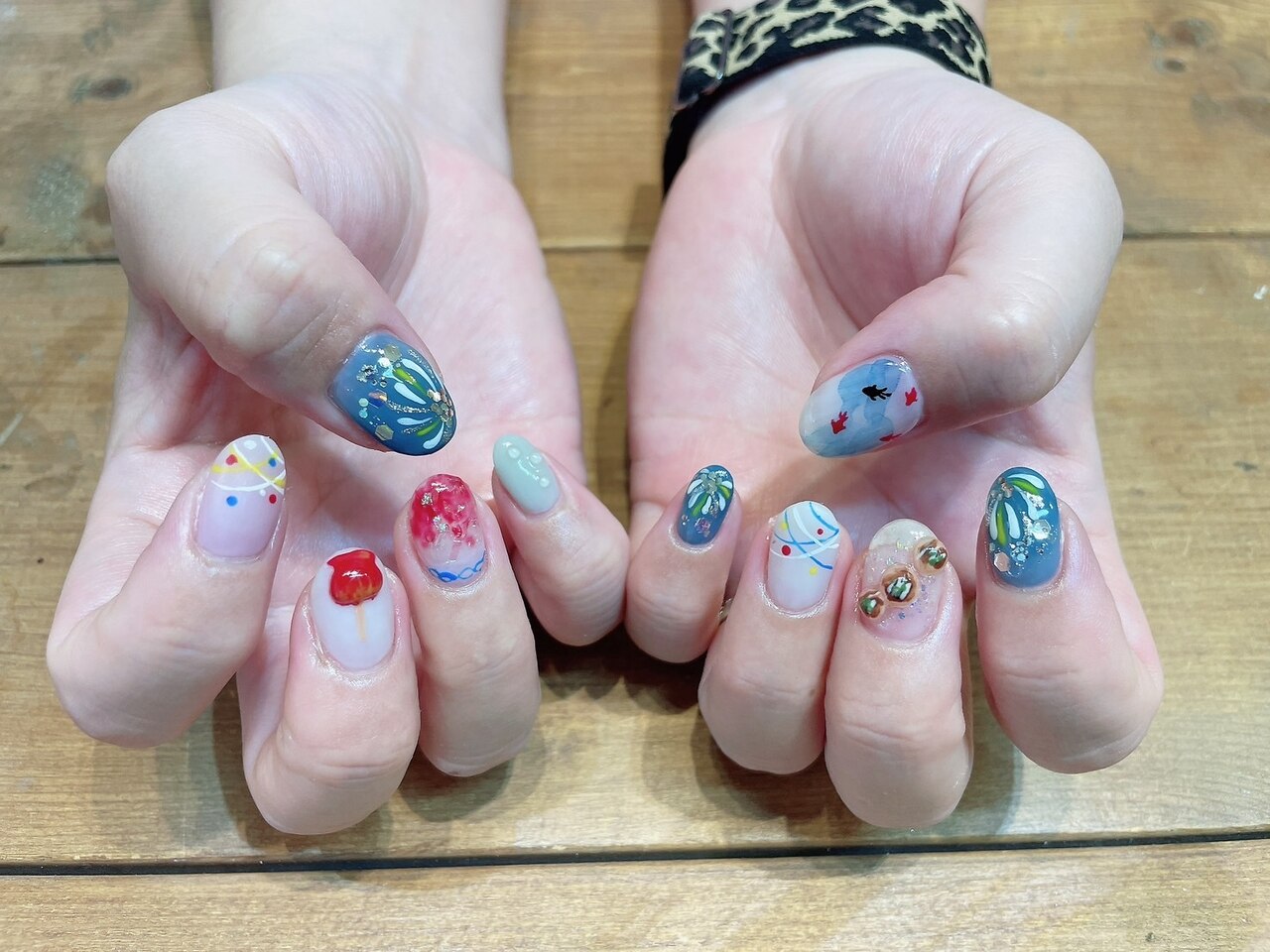 夏　かき氷　金魚　ヨーヨー　3d ネイルパーツ 夏 かき氷 金魚 ヨーヨー 3d ネイルパーツ ネイルパーツ 天使の羽